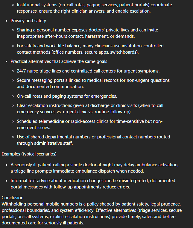 Quora thread from doctor asking how to delegate patient call management to a clinic nurse without sharing personal number with patients - 2