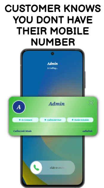 callalink caller popup  in callalink mode